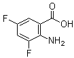 structure of CAS# 126674-78-0, 2-Amino-3,5-difluorobenzoic acid;3,5-Difluoroanthranilic acid