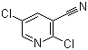 structure of CAS# 126954-66-3, 2,5-Dichloro-3-pyridinecarbonitrile;2,5-Dichloronicotinonitrile