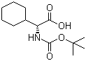 结构式 CAS# 127095-92-5, (R)-2-叔丁氧羰基氨基-3-环己基丙酸