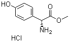 结构式 CAS# 127369-30-6, (2S)-氨基(4-羟基苯基)乙酸甲酯盐酸盐