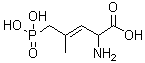 结构式 CAS# 127910-31-0, (3E)-2-氨基-4-甲基-5-膦酰-3-戊烯酸