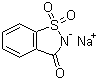 结构式 CAS# 128-44-9, 糖精钠; 1,2-苯并异噻唑-3(2H)-酮 1,1-二氧化物钠盐
