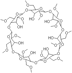 structure of CAS# 128446-36-6, beta-Cyclodextrin methyl ethers;Methyl-beta-cyclodextrin