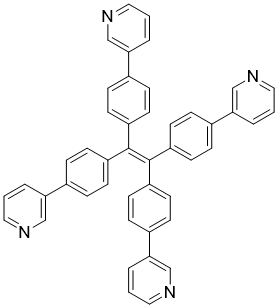结构式 CAS# 1287777-24-5, 1,1,2,2-四(4-(吡啶-3-基)苯基)乙烯