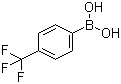 结构式 CAS# 128796-39-4, 4-三氟甲基苯硼酸; 对三氟甲基苯硼酸