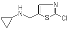 structure of CAS# 1289388-63-1, 2-Chloro-N-cyclopropyl-5-thiazolemethanamine