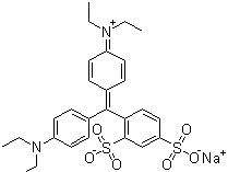 structure of CAS# 129-17-9, Acid blue 1;C.I. 42045; Patent Blue VF; Sulfan Blue; Food Blue 3; N-[4-[[4-(Diethylamino)phenyl](2,4-disulfophenyl)methylene]-2,5-cyclohexadien-1-ylidene]-N-ethyl-ethanaminium inner salt sodium salt