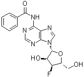 structure of CAS# 129054-67-7, 3'-Deoxy-3'-fluoro-N6-benzoyladenosine