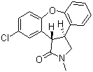 structure of CAS# 129385-59-7, trans-(+/-)-11-Chloro-2,3,3a,12b-tetrahydro-2-methyl-1H-dibenz[2,3:6,7]oxepino[4,5-c]pyrrol-1-one