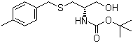 结构式 CAS# 129397-85-9, (S)-[1-(羟甲基)-2-[[(4-甲基苯基)甲基]硫代]乙基]氨基甲酸叔丁酯