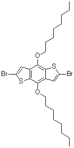 结构式 CAS# 1294515-75-5, 2,6-二溴-4,8-二(辛氧基)苯并[1,2-b:4,5-b']二噻吩