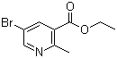 structure of CAS# 129477-21-0, 5-Bromo-2-methyl-3-pyridinecarboxylic acid ethyl ester