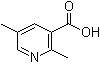 结构式 CAS# 129477-22-1, 2,5-二甲基-3-吡啶羧酸