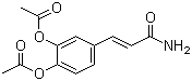 结构式 CAS# 129488-34-2, 3-[3,4-双(乙酰氧基)苯基]-2-丙烯酰胺