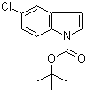 结构式 CAS# 129822-48-6, 1-叔丁氧羰基-5-氯吲哚
