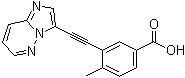 structure of CAS# 1300690-48-5, 3-(2-Imidazo[1,2-b]pyridazin-3-ylethynyl)-4-methylbenzoic acid
