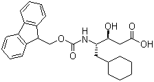结构式 CAS# 130597-31-8, N-芴甲氧羰基-(3S,4S)-4-氨基-3-羟基-5-环己基戊酸
