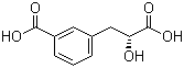 结构式 CAS# 1309362-77-3, Cerberic acid B; (alphaR)-3-羧基-alpha-羟基苯丙酸