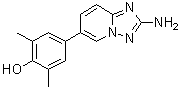 4-(2-氨基[1,2,4]三唑并[1,5-a]吡啶-6-基)-2,6-二甲基苯酚分子结构 (CAS 1309682-18-5)