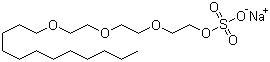 Sodium triethylene glycol lauryl ether sulfate molecular structure (CAS 13150-00-0)