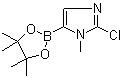 结构式 CAS# 1315281-29-8, 2-氯-1-甲基咪唑-5-硼酸频哪醇酯