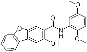 结构式 CAS# 132-62-7, N-(2,5-二甲氧基苯基)-2-羟基二苯并呋喃-3-甲酰胺; 色酚 AS-BT; 纳夫妥 AS-BT; 冰染偶合组分 16