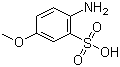 structure of CAS# 13244-33-2, p-Anisidine-3-sulfonic acid;4-Anisidine-3-sulfonic acid; 2-Amino-5-methoxy-benzenesulfonic acid