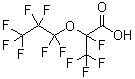 结构式 CAS# 13252-13-6, 全氟-alpha-丙氧基丙酸