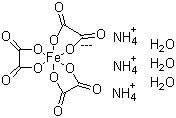 structure of CAS# 13268-42-3, Ferric ammonium oxalate trihydrate;Ammonium iron(III) oxalate trihydrate