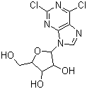 结构式 CAS# 13276-52-3, 2,6-二氯嘌呤核苷