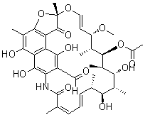 3-甲酰基利福霉素分子结构 (CAS 13292-22-3)