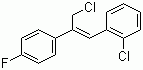 结构式 CAS# 133001-05-5, Z-1-氯-3-(2-氯苯基)-2-(4-氟苯基)-2-丙烯