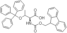 结构式 CAS# 133180-01-5, Fmoc-O-三苯甲基-L-苏氨酸; N-芴甲氧羰基-O-三苯甲基-L-苏氨酸