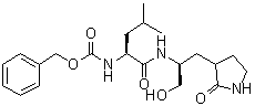 结构式 CAS# 1333231-43-8, N-[(1S)-1-[[[(1S)-1-(羟基甲基)-2-(2-氧代-3-吡咯烷基)乙基]氨基]羰基]-3-甲基丁基]氨基甲酸苄酯