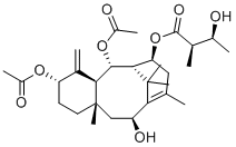 structure of CAS# 1333323-17-3, 10-Deacetylyunnanxane;[(1S,2S,3S,5S,8S,10S,14S)-2,5-diacetyloxy-10-hydroxy-8,12,15,15-tetramethyl-4-methylidene-14-tricyclo[9.3.1.03,8]pentadec-11-enyl] (2R,3S)-3-hydroxy-2-methylbutanoate