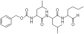 结构式 CAS# 133407-83-7, 苄氧羰基-亮氨酰-亮氨酰-正亮氨醛