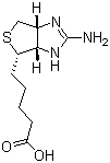 结构式 CAS# 13395-35-2, 2-亚氨基生物素; (3aR,6S,6aS)-2-氨基--3a,4,6,6a-四氢-1H-噻吩并[3,4-d]咪唑-6-戊酸