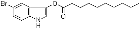 结构式 CAS# 133950-71-7, 癸酸 5-溴-1H-吲哚-3-酯