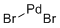 structure of CAS# 13444-94-5, Palladium bromide;Palladium(II) bromide