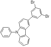 structure of CAS# 1345021-52-4, 3-(3,5-Dibromophenyl)-9-phenyl-9H-carbazole