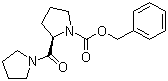 结构式 CAS# 134563-22-7, (R)-2-(吡咯烷-1-甲酰基)吡咯烷-1-甲酸苄酯
