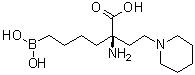 结构式 CAS# 1345808-25-4, (alphaR)-alpha-氨基-alpha-(4-硼酸基丁基)-1-哌啶丁酸