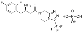 结构式 CAS# 1345822-86-7, 5-去氟西他列汀