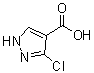 结构式 CAS# 134589-59-6, 3-氯-1H-吡唑-4-羧酸