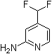 结构式 CAS# 1346536-47-7, 4-(二氟甲基)-2-吡啶胺