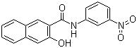structure of CAS# 135-65-9, Azoic Coupling Component 17;3-Hydroxy-N-(3-nitrophenyl)-2-naphthalenecarboxamide; C.I. 37515
