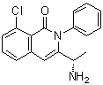 structure of CAS# 1350643-72-9, 3-[(1S)-1-Aminoethyl]-8-chloro-2-phenyl-1(2H)-isoquinolinone