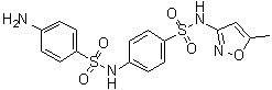 structure of CAS# 135529-16-7, 4-Amino-N-[4-[[(5-methyl-3-isoxazolyl)amino]sulfonyl]phenyl]benzenesulfonamide