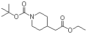 结构式 CAS# 135716-09-5, 4-(2-乙氧基-2-氧代乙基)哌啶-1-羧酸叔丁酯