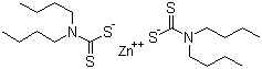 二丁基二硫代氨基甲酸锌分子结构 (CAS 136-23-2)